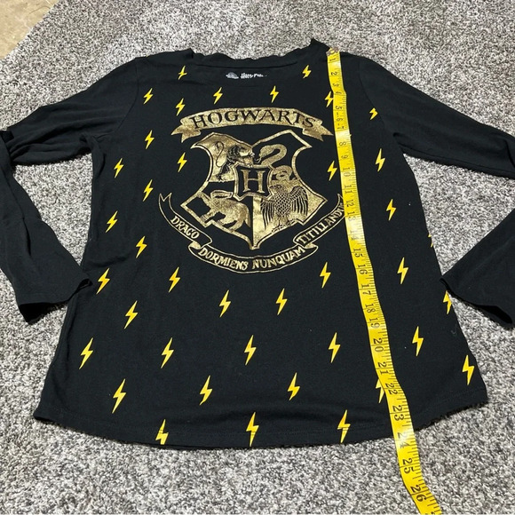 Wizarding World T-Shirt Kids Size XL (14-16) Harry Potter Black Long Sleeve - Picture 2 of 6